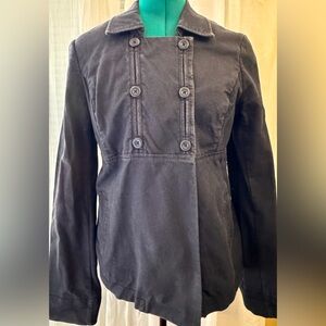 ON. Double breasted navy jacket.